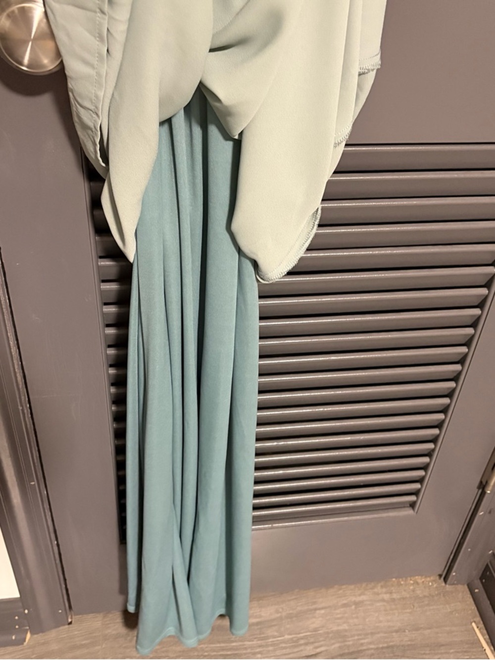 Show Me Your Mumu Caitlin Ruffle Maxi Dress in sage green color - Picture 8 of 11